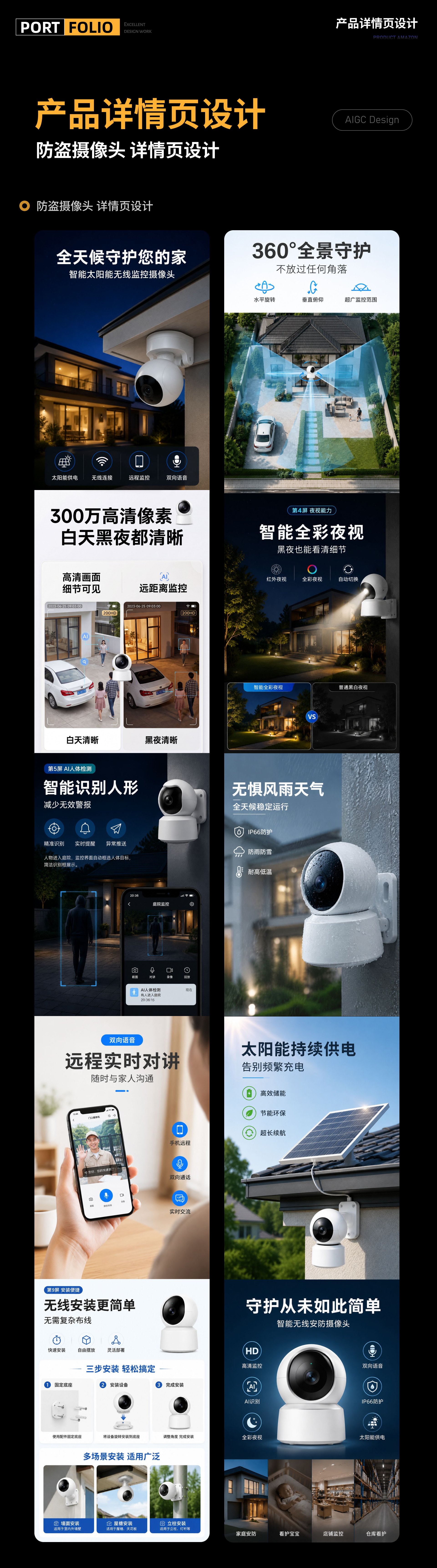 智能安防产品详情页